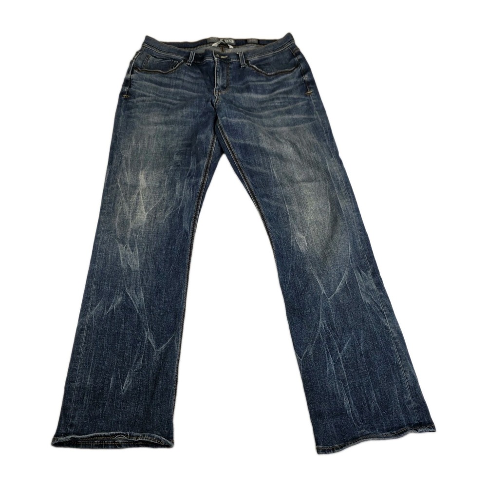 BKE Jeans Mens Size 34R Nolan Straight Leg Mid Rise Blue Denim Pants